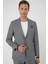 Comfort Fit Mono Yaka Çift Yırtmaç Torba Cep Kendinden Desenli Casual Siyah Ceket C 705 5