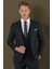 Tk 873 Slim Fit Lacivert Klasik Takım Elbise 3