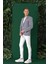 Comfort Fit Kırçıllı Dokuma Pamuklu Casual Mavi Ceket C 665 5
