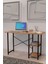 2 Raflı Metal Çalışma Masası 50X110 Ofis Bilgisayar Masası 3