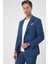 Comfort Fit Mono Yaka Çift Yırtmaç Torba Cep Casual Gece Mavisi Ceket C 701 2