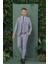 Tk 872 Slim Fit Gri-Mavi Klasik Takım Elbise 3