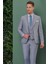 Tk 872 Slim Fit Gri-Mavi Klasik Takım Elbise 5