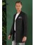 Uzun 01 Slim Fit Siyah Spor Ceket 4