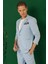 Comfort Fit Torba Cep Esnek Pamuk Casual Mavi Ceket C 664 4