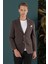 C 653 Slim Fit Kahve Spor Ceket 3