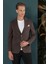 C 653 Slim Fit Kahve Spor Ceket 4