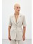 Kısa Kollu Kemerli Ceket - Taş 3