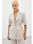 Kısa Kollu Kemerli Ceket - Taş 5