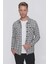 C 627 Slim Fit Beyaz Kareli Spor Ceket 1