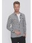 C 627 Slim Fit Beyaz Kareli Spor Ceket 3