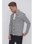 C 627 Slim Fit Beyaz Kareli Spor Ceket 4