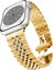 Apple Watch Rolex Stil Paslanmaz Çelik Kordon ( Seri 10 - 42 mm Uyumlu) Gold 1
