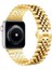 Apple Watch Rolex Stil Paslanmaz Çelik Kordon ( Seri 10 - 42 mm Uyumlu) Gold 2