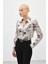 Vatkalı Desenli Gömlek - Gri 2