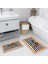 Dijital Baskı Modern Banyo Halısı Ikili Banyo Paspası LNA5142 100X60+60X50 cm 1