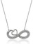 Gümüş Kalpli Sonsuzluk Bayan Kolye 1