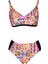 Beria Kadın Pembe Geometrik Desenli Toparlayıcı Askılı Bikini Takımı 1