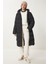 Kapüşonlu Oversize Uzun Şişme Kaban LNT0001 Siyah 3