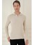 Tr 878 Triko Slim Fit Bej Basic 2