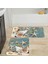 Dijital Baskı Modern Banyo Halısı Ikili Banyo Paspası LNA5012 100X60+60X50 cm 1