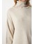 Balıkçı Yaka Oversize Triko Kazak LBV0011 Bej 5