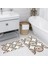 Dijital Baskı Modern Banyo Halısı Ikili Banyo Paspası LNA5163 100X60+60X50 cm 1