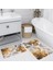 Dijital Baskı Modern Banyo Halısı Ikili Banyo Paspası LNA5173 100X60+60X50 cm 1