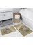 Dijital Baskı Modern Banyo Halısı Ikili Banyo Paspası LNA5239 100X60+60X50 cm 1