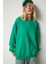 Şardonlu Oversize Sweatshirt LMC0044 Yeşil 3