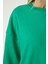 Şardonlu Oversize Sweatshirt LMC0044 Yeşil 4