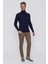 Tr 848 Slim Fit Lacivert Klasik Triko 4