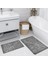 Dijital Baskı Modern Banyo Halısı Ikili Banyo Paspası LNA5137 100X60+60X50 cm 1