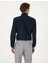 Erkek Lacivert Slim Fit Uzun Kollu Basic Gömlek 50316734-VR033 6