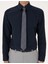 Erkek Lacivert Slim Fit Uzun Kollu Basic Gömlek 50316734-VR033 7