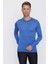 Tr 840 Slim Fit Mavi Klasik Triko 1