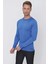 Tr 840 Slim Fit Mavi Klasik Triko 3
