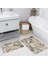 Dijital Baskı Modern Banyo Halısı Ikili Banyo Paspası LNA5228 100X60+60X50 cm 1
