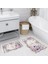 Dijital Baskı Modern Banyo Halısı Ikili Banyo Paspası LNA5066 100X60+60X50 cm 1