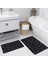Dijital Baskı Modern Banyo Halısı Ikili Banyo Paspası LNA5155 100X60+60X50 cm 1