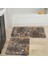 Dijital Baskı Modern Banyo Halısı Ikili Banyo Paspası LNA5010 100X60+60X50 cm 1