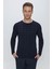 Tr 854 Slim Fit Lacivert Klasik Triko 4