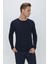 Tr 854 Slim Fit Lacivert Klasik Triko 5