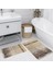 Dijital Baskı Modern Banyo Halısı Ikili Banyo Paspası LNA5183 100X60+60X50 cm 1
