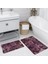 Dijital Baskı Modern Banyo Halısı Ikili Banyo Paspası LNA5195 100X60+60X50 cm 1