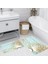 Dijital Baskı Modern Banyo Halısı Ikili Banyo Paspası LNA5013 100X60+60X50 cm 1