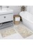 Dijital Baskı Modern Banyo Halısı Ikili Banyo Paspası LNA5136 100X60+60X50 cm 1
