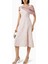 Off-Shoulder Midi Elbise Zarif ve Şık Görünüm, A-Line Silahet 2