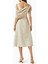 Off Shoulder Toplu Midi Elbise - Şık, Fitted Bel ve A-Line Etek Tasarımı ile 4