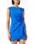 Lamberton Mini Elbise - Mavi - %100 Polyester, Bonded Kumaş, Sarma Etek Tasarımı 1